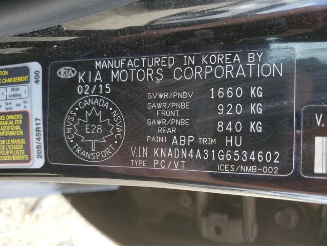 2016 KIA RIO EX KNADN4A31G6534602