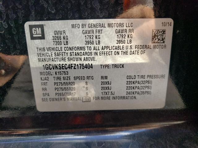 2015 CHEVROLET SILVERADO - 1GCVKSEC4FZ175404