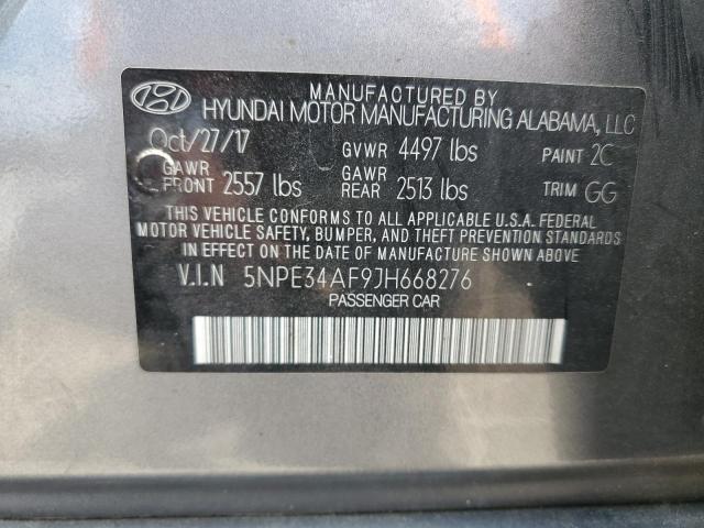 2018 HYUNDAI SONATA SPO 5NPE34AF9JH668276