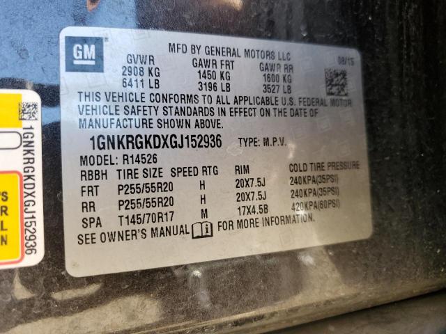 2016 CHEVROLET TRAVERSE LT 1GNKRGKDXGJ152936