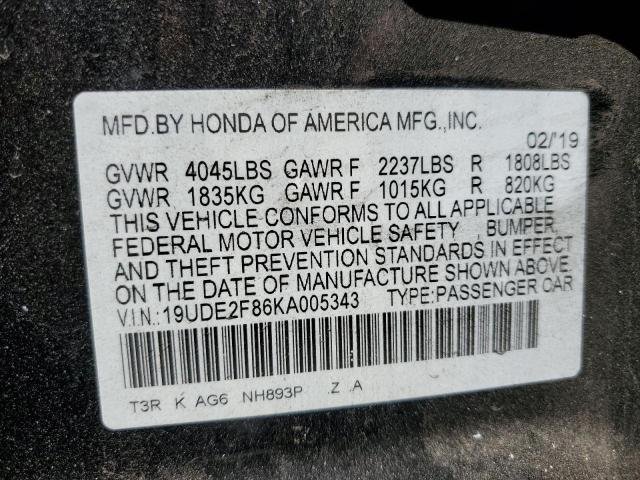 2019 ACURA ILX PREMIUM A-SPEC 19UDE2F86KA005343