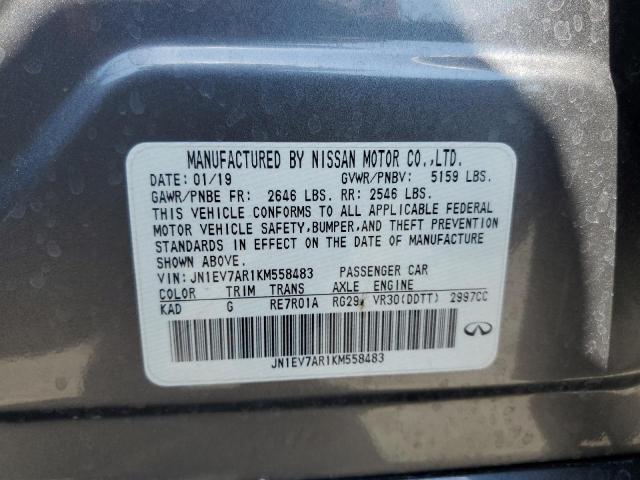 2019 INFINITI Q50 LUXE JN1EV7AR1KM558483