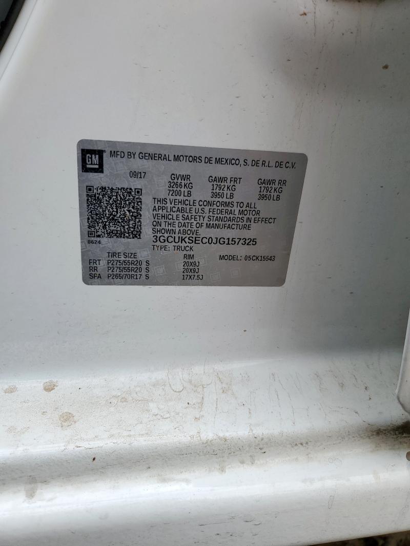 2018 CHEVROLET SILVERADO - 3GCUKSEC0JG157325