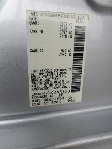 2020 NISSAN ALTIMA S 1N4BL4BV0LC283573