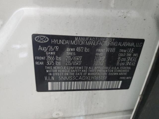2020 HYUNDAI SANTA FE S 5NMS3CADXLH165139