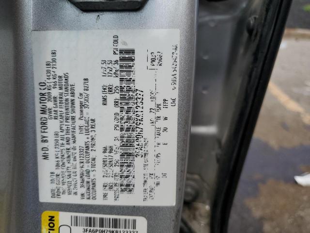 2019 FORD FUSION SE - 3FA6P0H79KR123327