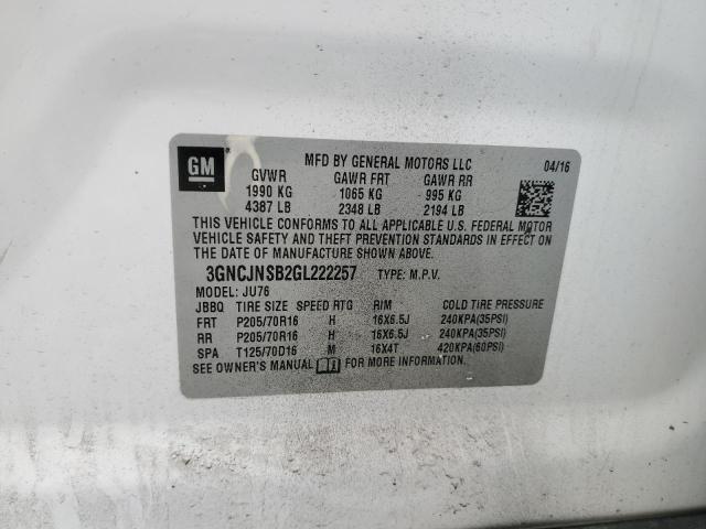 2016 CHEVROLET TRAX LS - 3GNCJNSB2GL222257
