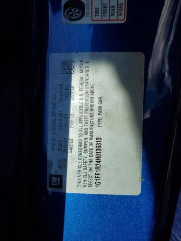 2017 CHEVROLET CAMARO SS 1G1FF1R74H0136313