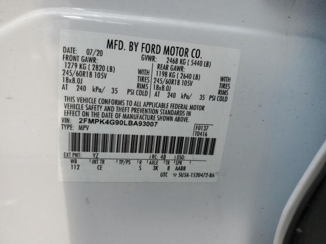 2020 FORD EDGE SE 2FMPK4G90LBA93007