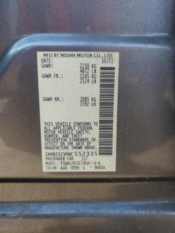 2022 NISSAN LEAF SV PL - 1N4BZ1CV6NC552335