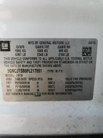 2015 CHEVROLET TRAX LTZ 3GNCJTSB8FL217891