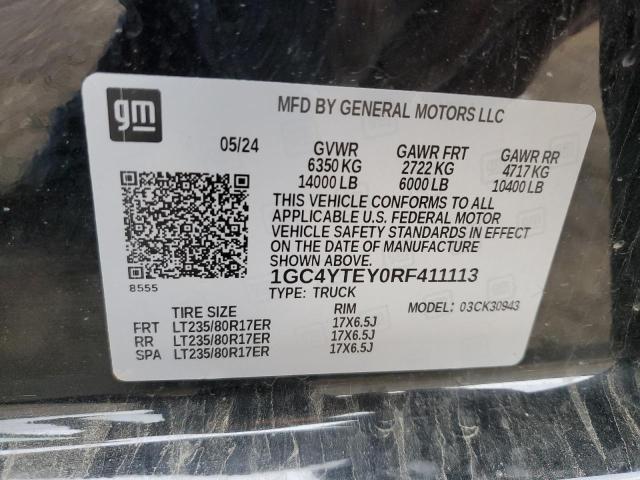 2024 CHEVROLET SILVERADO 1GC4YTEY0RF411113