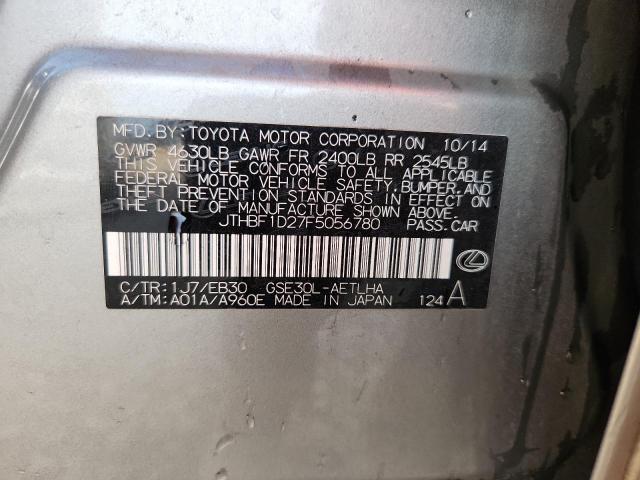 2015 LEXUS IS 250 JTHBF1D27F5056780