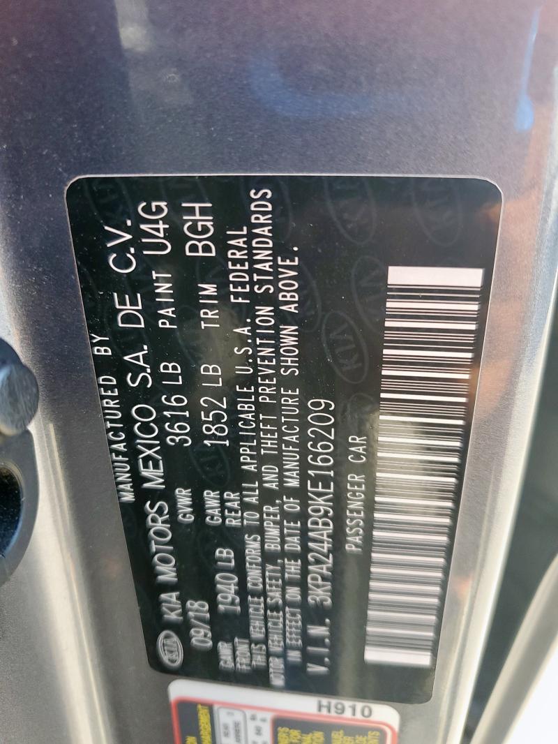 2019 KIA RIO S 3KPA24AB9KE166209
