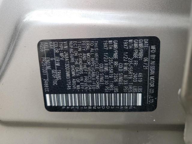 2021 NISSAN ROGUE PLAT JN8AT3DD3MW317546