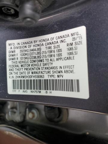 2015 HONDA CR-V LX 2HKRM3H30FH556963