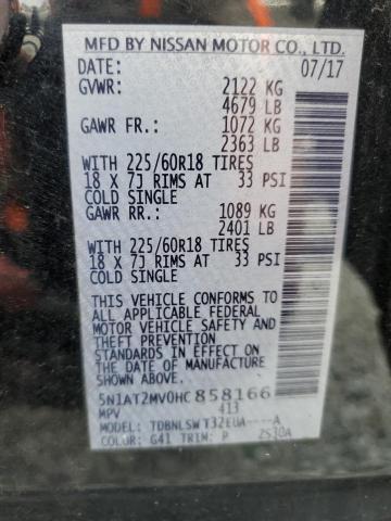2017 NISSAN ROGUE SV - 5N1AT2MV0HC858166