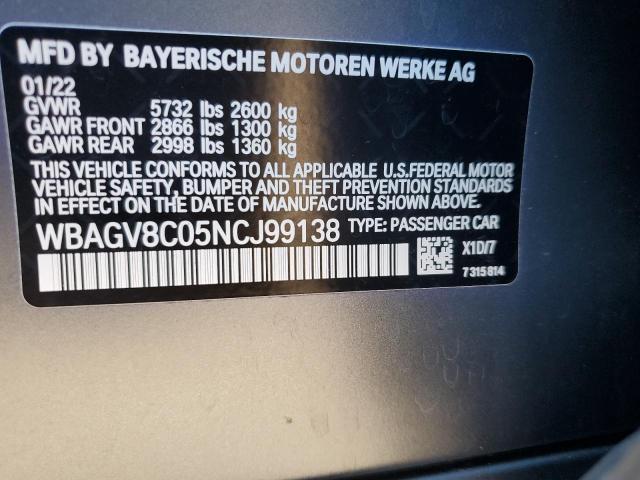 2022 BMW M850XI WBAGV8C05NCJ99138