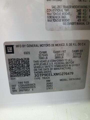 2021 GMC SIERRA K15 3GTP9EELXMG276479
