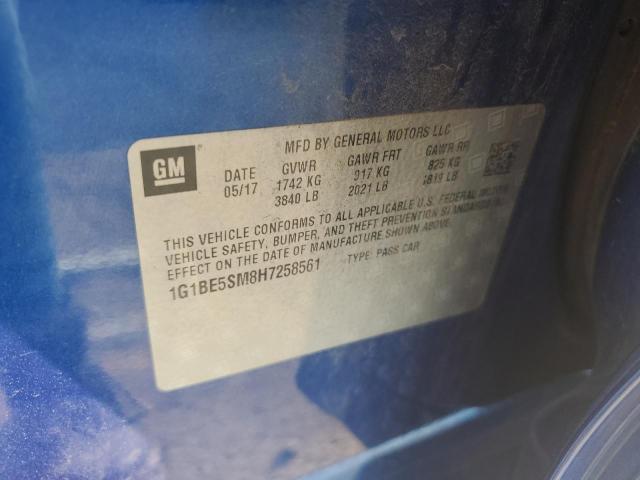 2017 CHEVROLET CRUZE LT 1G1BE5SM8H7258561