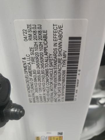 2022 HONDA PILOT SE 5FNYF6H27NB052566