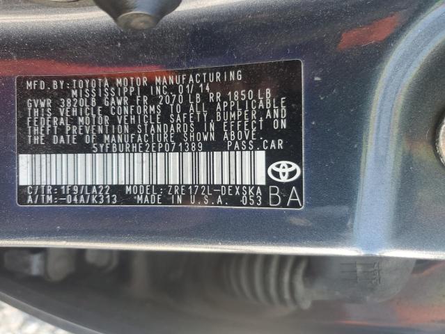 2014 TOYOTA COROLLA L - 5YFBURHE2EP071389