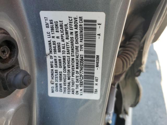 2017 HONDA CIVIC EX 19XFC2F77HE035641