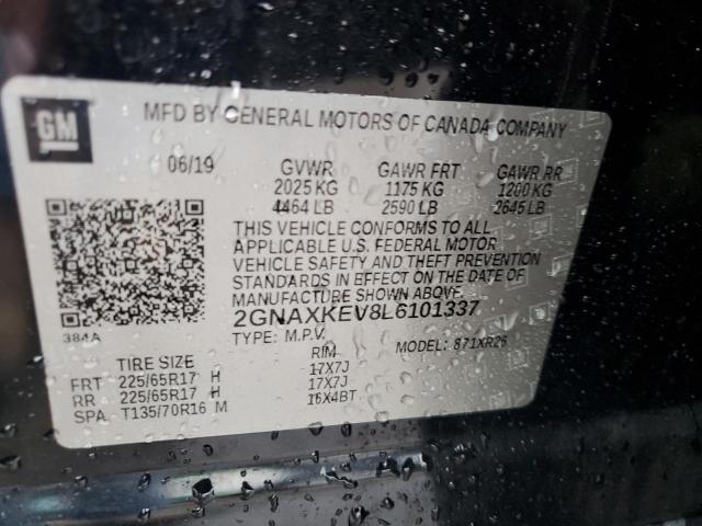 2020 CHEVROLET EQUINOX LT 2GNAXKEV8L6101337