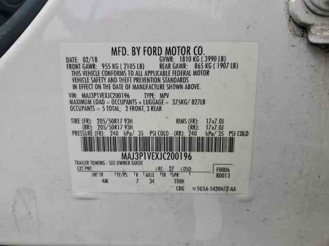 2018 FORD ECOSPORT T MAJ3P1VEXJC200196