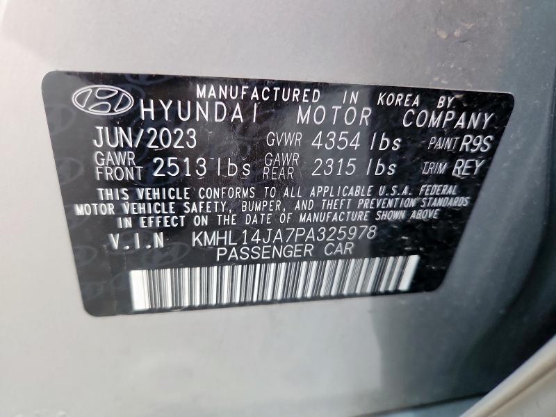 2023 HYUNDAI SONATA SEL KMHL14JA7PA325978