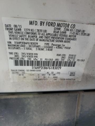2015 FORD TAURUS SEL 1FAHP2E86FG183029