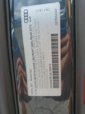 2018 AUDI A5 PREMIUM WAUENCF57JA130913