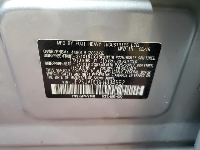 2015 SUBARU FORESTER 2 JF2SJADC8FH834562