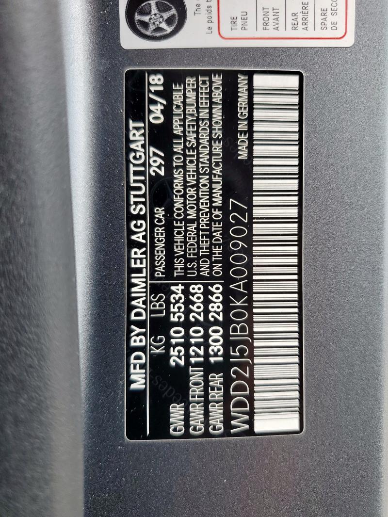 2019 MERCEDES-BENZ CLS 450 WDD2J5JB0KA009027