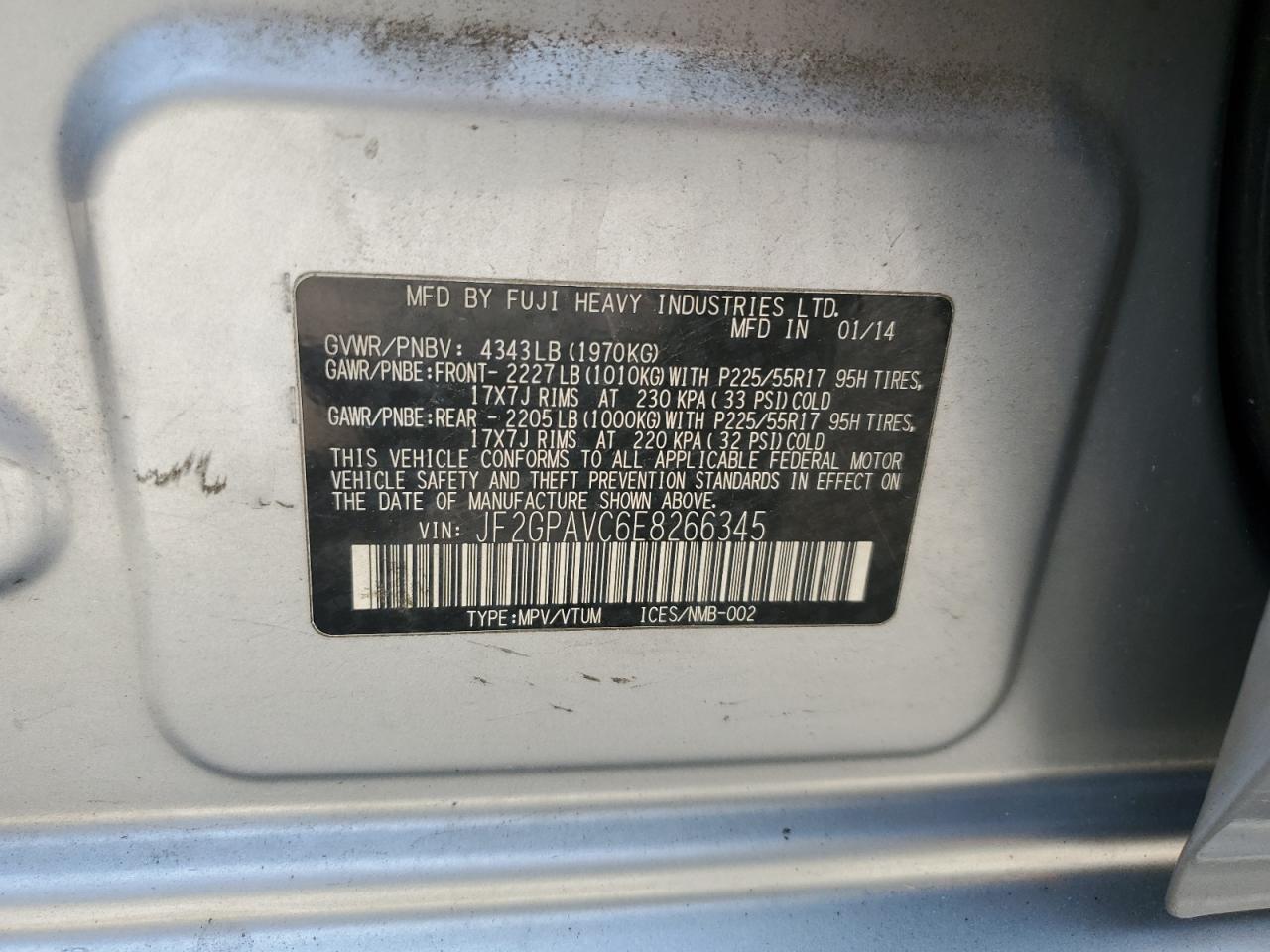 SUBARU XV 2.0 PREMIUM