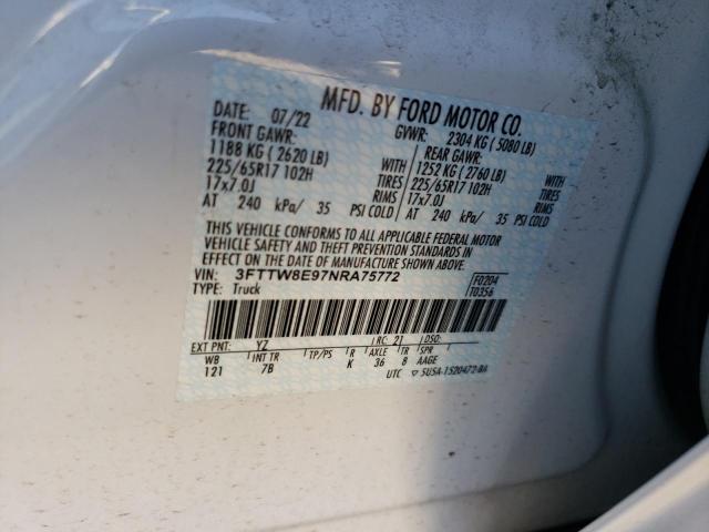 2022 FORD MAVERICK X 3FTTW8E97NRA75772