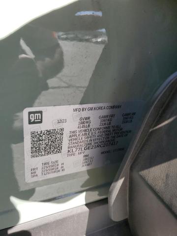 2024 CHEVROLET TRAX 1RS KL77LGE21RC207417