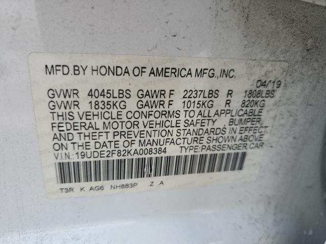 2019 ACURA ILX PREMIU 19UDE2F82KA008384