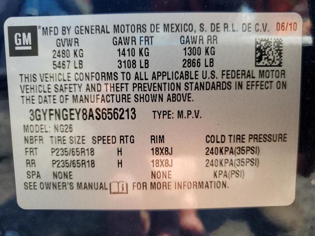 2010 CADILLAC SRX - 3GYFNGEY8AS656213