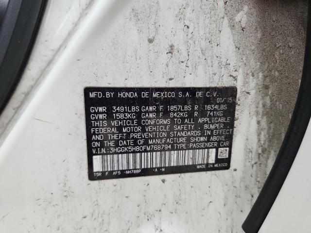 2015 HONDA FIT EX 3HGGK5H80FM768794