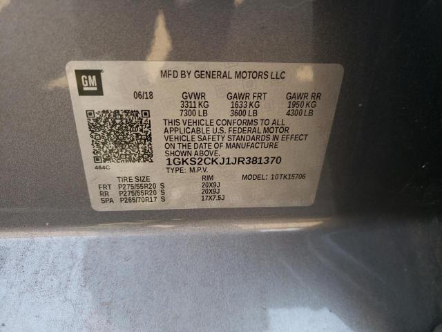 2018 GMC YUKON DENA 1GKS2CKJ1JR381370