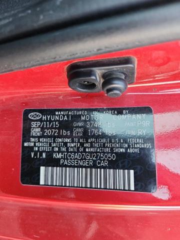 2016 HYUNDAI VELOSTER KMHTC6AD7GU275050