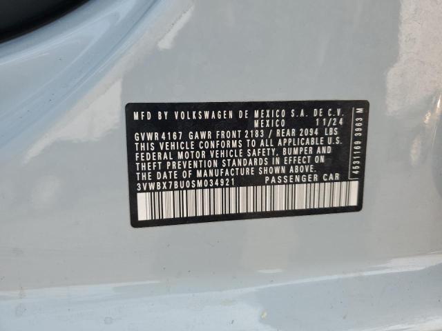 2025 VOLKSWAGEN JETTA SPOR 3VWBX7BU0SM034921