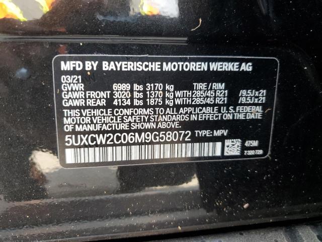 2021 BMW X7 XDRIVE4 5UXCW2C06M9G58072