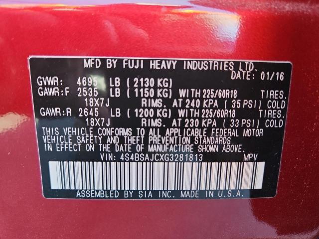 2016 SUBARU OUTBACK 2. - 4S4BSAJCXG3281813