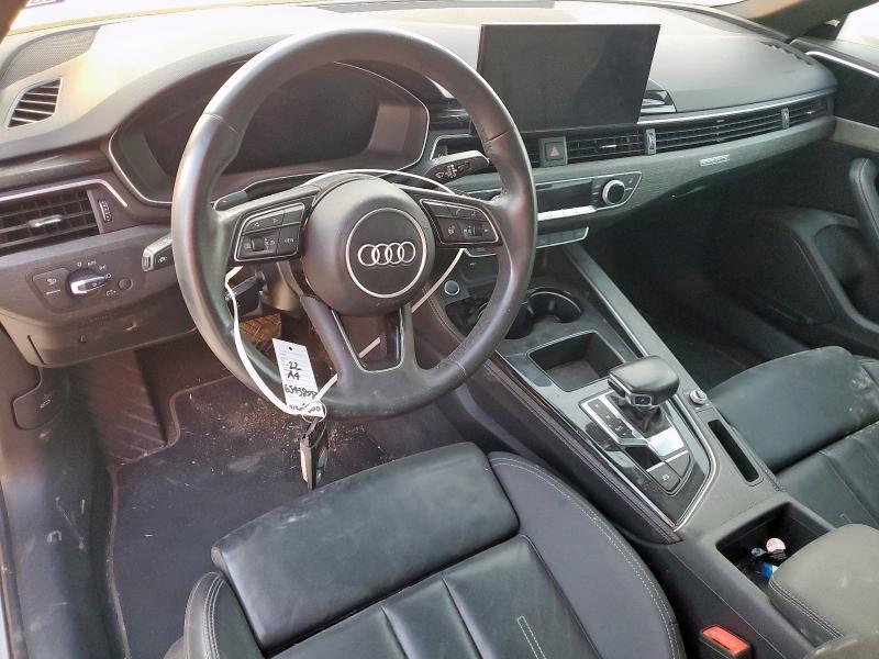 2022 AUDI A4 PREMIUM WAUEAAF44NN008645