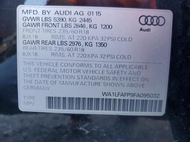 2015 AUDI Q5 PREMIUM WA1LFAFP9FA095032