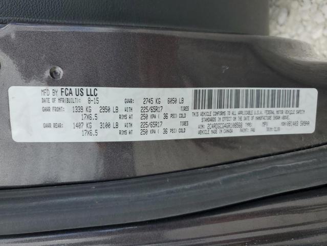 2016 DODGE GRAND CARAVAN SXT 2C4RDGCG4GR108568