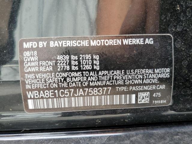 2018 BMW 330E WBA8E1C57JA758377