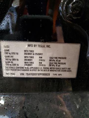 2023 TESLA MODEL Y 7SAYGDEFXPF908828